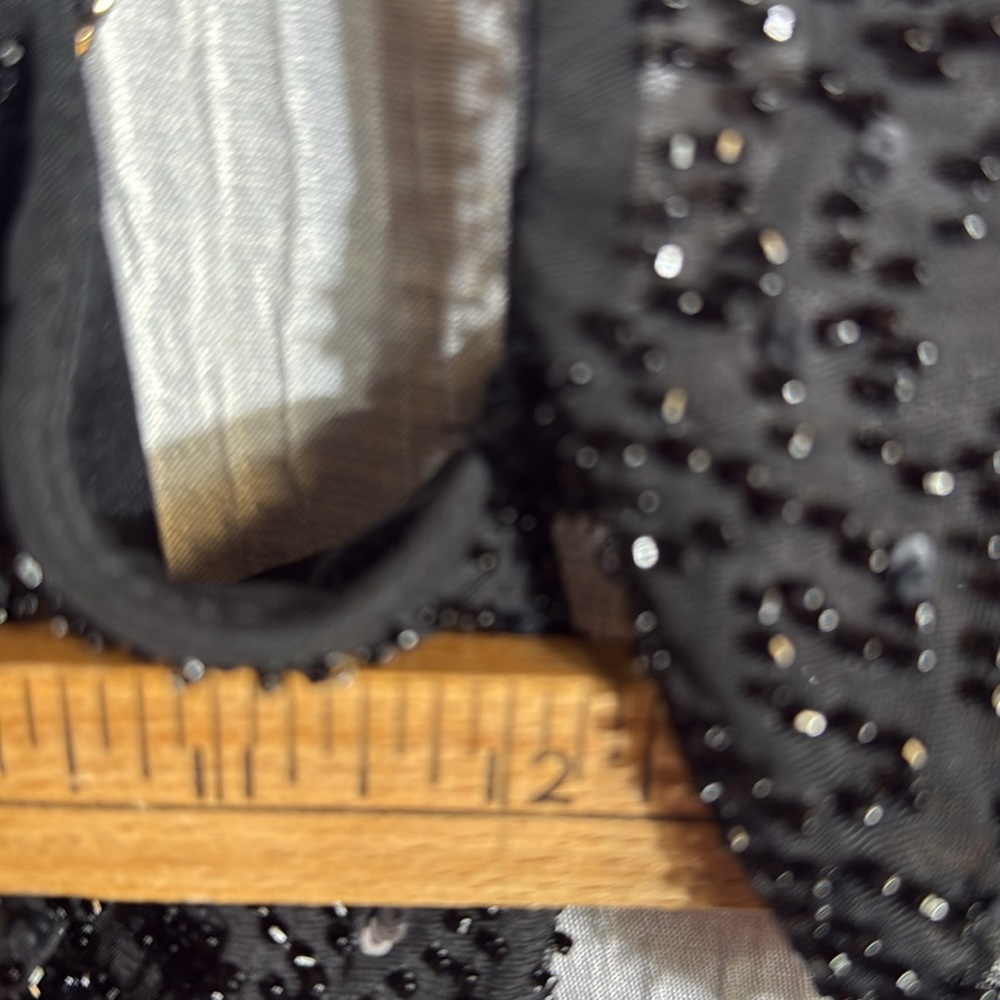 Oh Polly Naples Black Embellished Mesh Sleeve Mini Dress Size 2 Party birthday - Picture 16 of 16